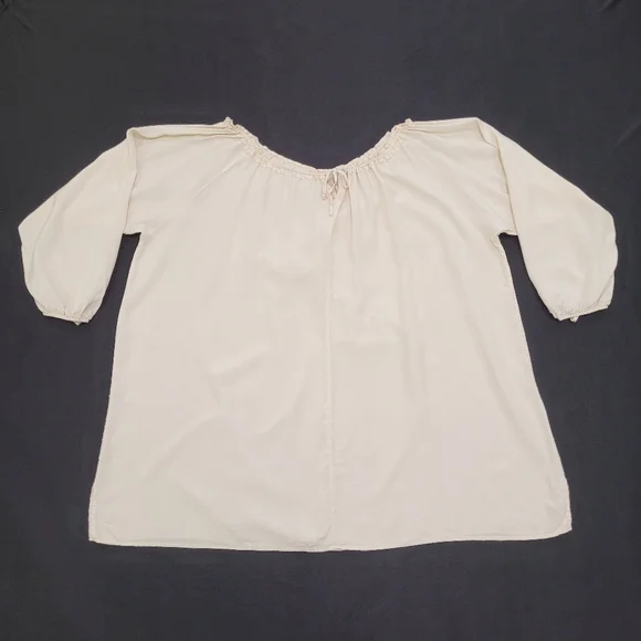 Soft Surroundings Drawstring Neck Long Sleeve Silk Top - Picture 7 of 15